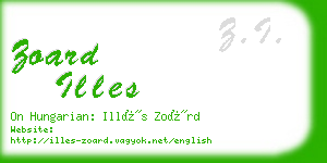 zoard illes business card
